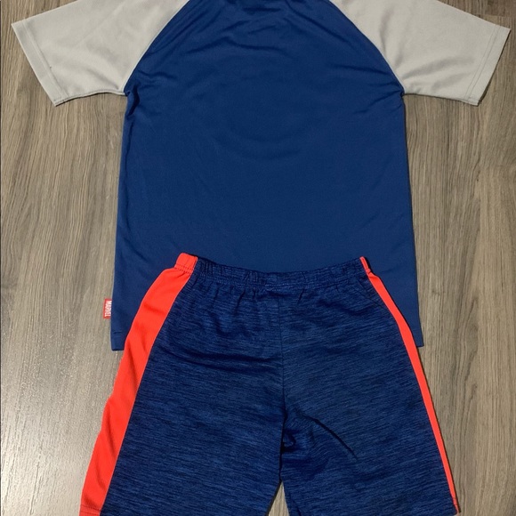 Marvel Cap America Summer Set. Shirt M Shorts XS - Picture 2 of 5